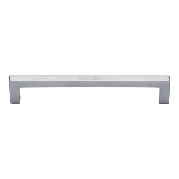 C0339 160-SC • 160 x 170 x 30mm • Satin Chrome • Heritage Brass City Cabinet Pull Handle